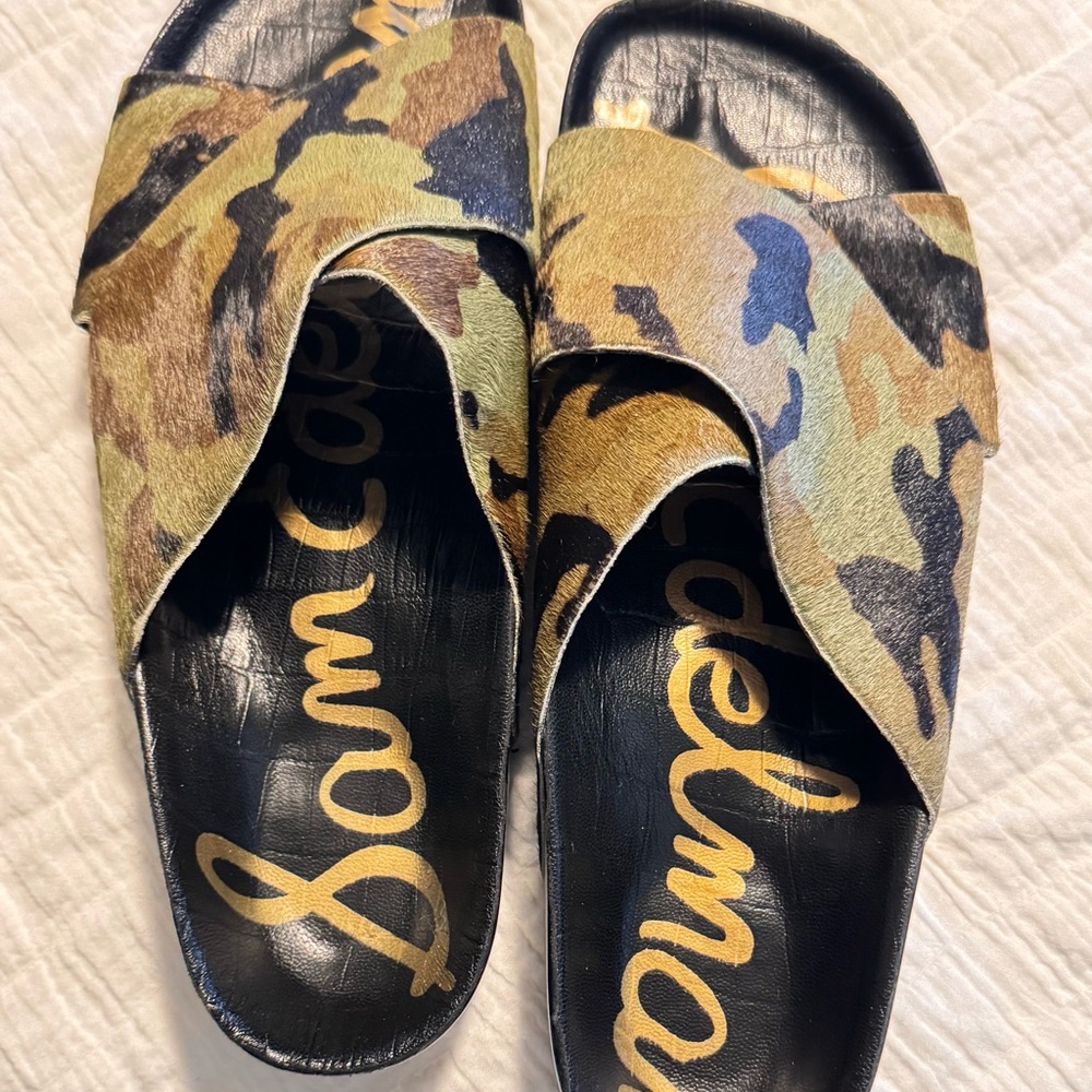 Sam Edelman Multicolor Camouflage Slides